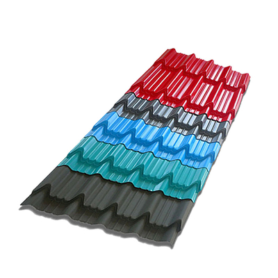 508mm 610mm Color Coated Gi Sheet 0.2mm Corrugated Steel Profile