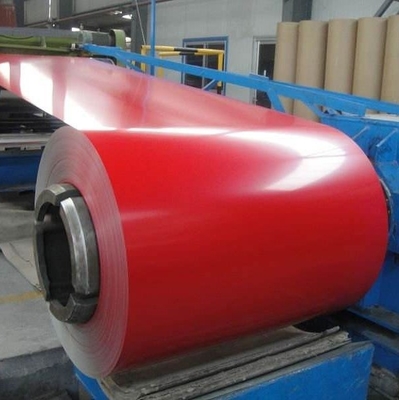 ISO9001 Red Prepainted Galvanized Steel Coils Gi Sheet Zero Spangle PPGI 610mm