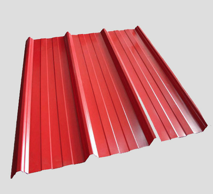 DX53D Color Coated Roofing Sheet Corrugated Red Color Roofing EN-10169
