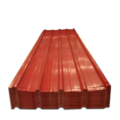 DX53D Color Coated Roofing Sheet Corrugated Red Color Roofing EN-10169