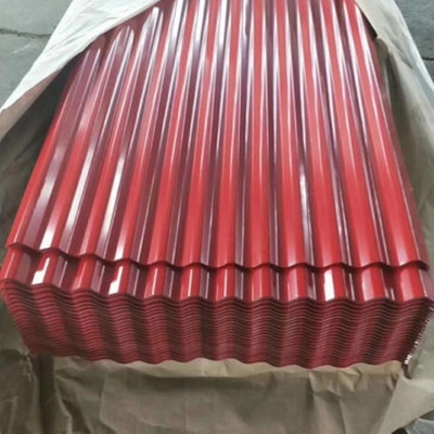 Building Z30 Color Coated Roofing Sheet SGCC 7-30um Red Metal Roof Panels