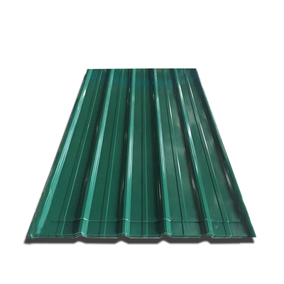 PE 30-275g/M2 Green Metal Roof Panels RAL 9012 Coloured Corrugated Metal Sheets