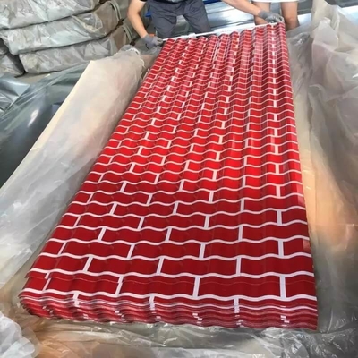 Red DX51D Colour Coated Tin Sheet JIS Color Coated Galvalume For Construction