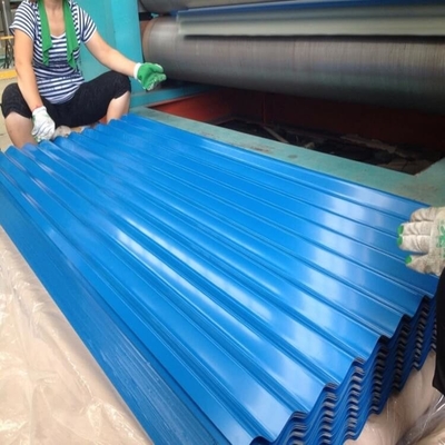 0.4mm-3.0mm Thickness PPGI Roofing Sheet Galvanized Corrugated 600mm-1250mm Width