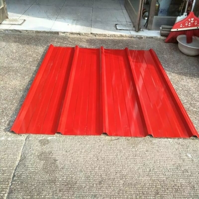 Z275-Z600 Color Coated Roofing Sheet 0.3--1.0mm Red Corrugated Roof Panels