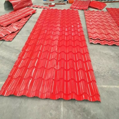0.125-2.5mm Regular Spangle Prepainted Roofing Sheet Galvanized Color 30g/m2