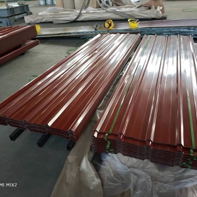 750mm Color Coated Roofing Sheet SGCC Gi Colour Coated Corrugated Sheet