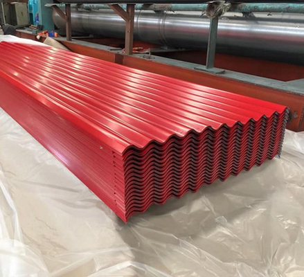 DX52D 3m Color Coated Roofing Sheet Red Corrugated Metal Roofing Sheets