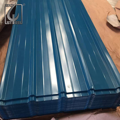 DX51D Corrugated Metal Roofing Sheet 0.6-3m Galvalume Colour Coated Sheet