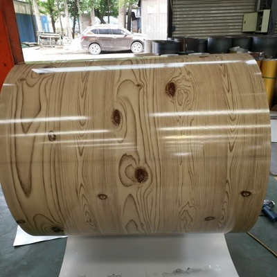 910mm PPGI Prepainted Steel Coil 3-25um Color Coated Coils Wooden Brick