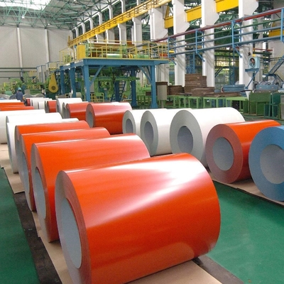 RAL 8017 PPGL Steel Coil 0.11-2.5mm Prepainted  Aluzinc Steel Coil