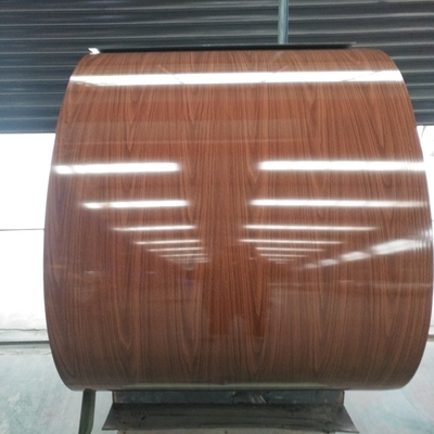910mm PPGI Prepainted Steel Coil 3-25um Color Coated Coils Wooden Brick